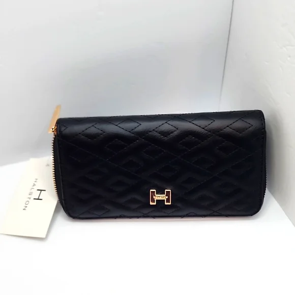 HALSTON WOMEN'S WALLET, BLACK COLOR WITH ZIPPER - Picture 10 of 15
